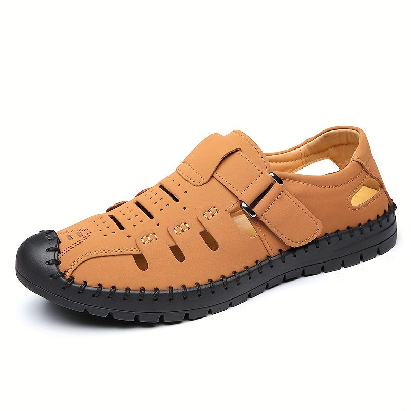 Men's Summer Sandals Breathable Microfiber Upper Rubber Outsole Casual Beach Shoes