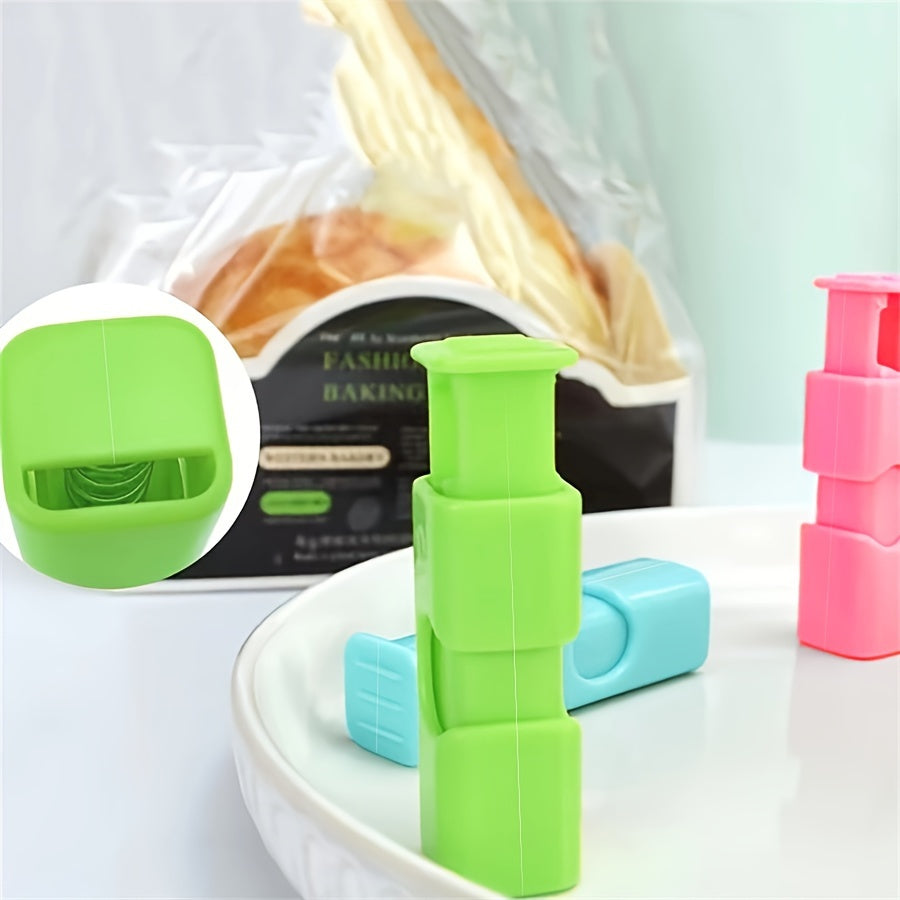 Набор из 10 ярких пластиковых зажимов для пакетов для хранения продуктов и сохранения свежести