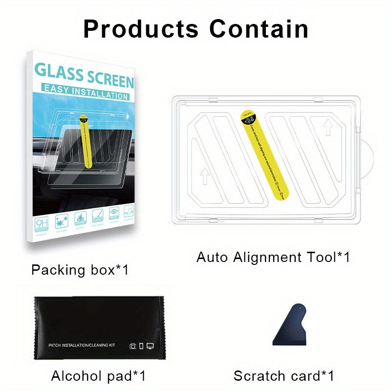 Car Touchscreen Protector 39.62cm Tempered Glass Screen Shield Scratch-Resistant