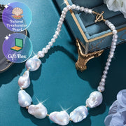Freshwater Pearl Necklace Large Strand Elegant Jewelry for Special Occasions