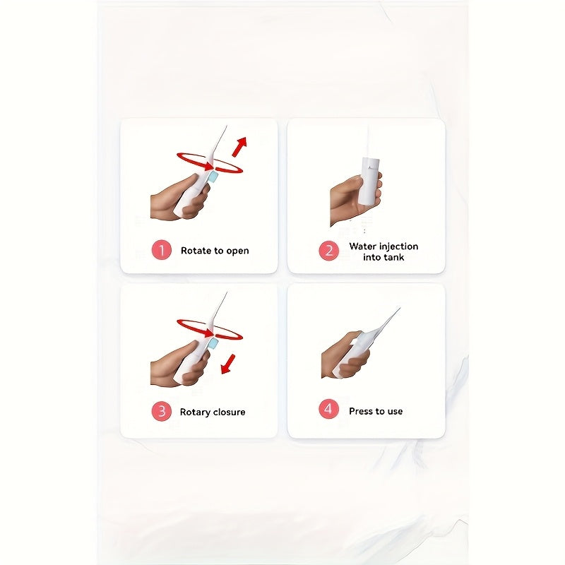 Portable Manual Oral Irrigator Water Floss Teeth Cleaner Travel Dental Tool