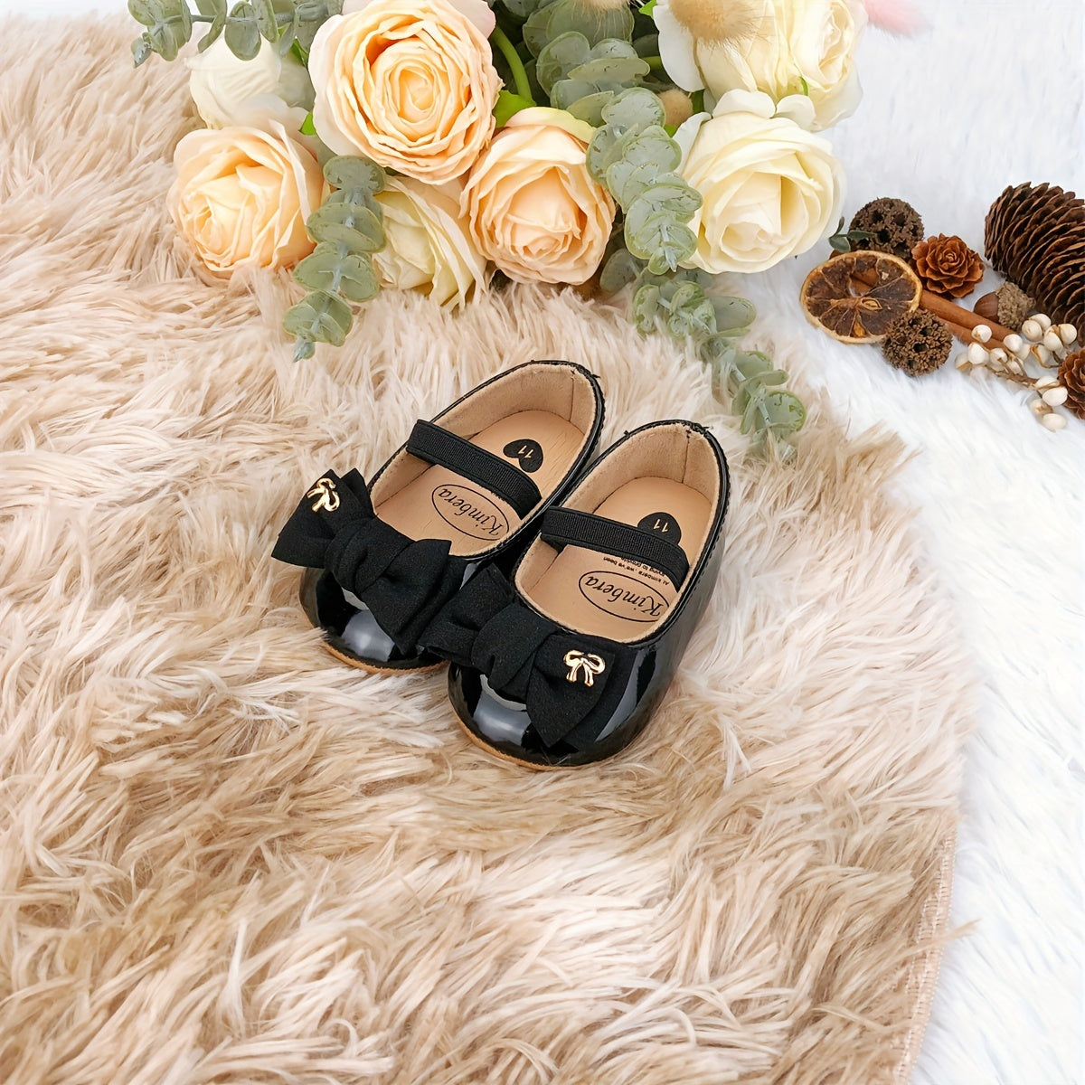 Kichkina qizlar uchun Mary Jane poyabzali, buklamali, yopishqoqsiz taglik, ichki va tashqi partiyalar uchun, bahor va kuz