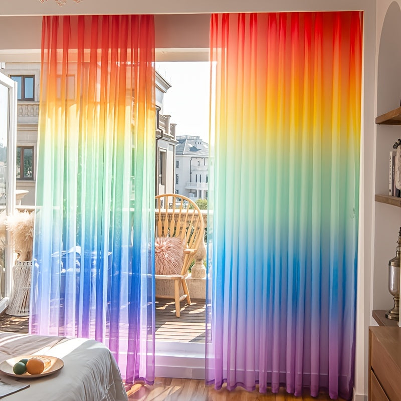 Colorful Gradient Yarn in Horizontal Direction for Knitting and Crocheting