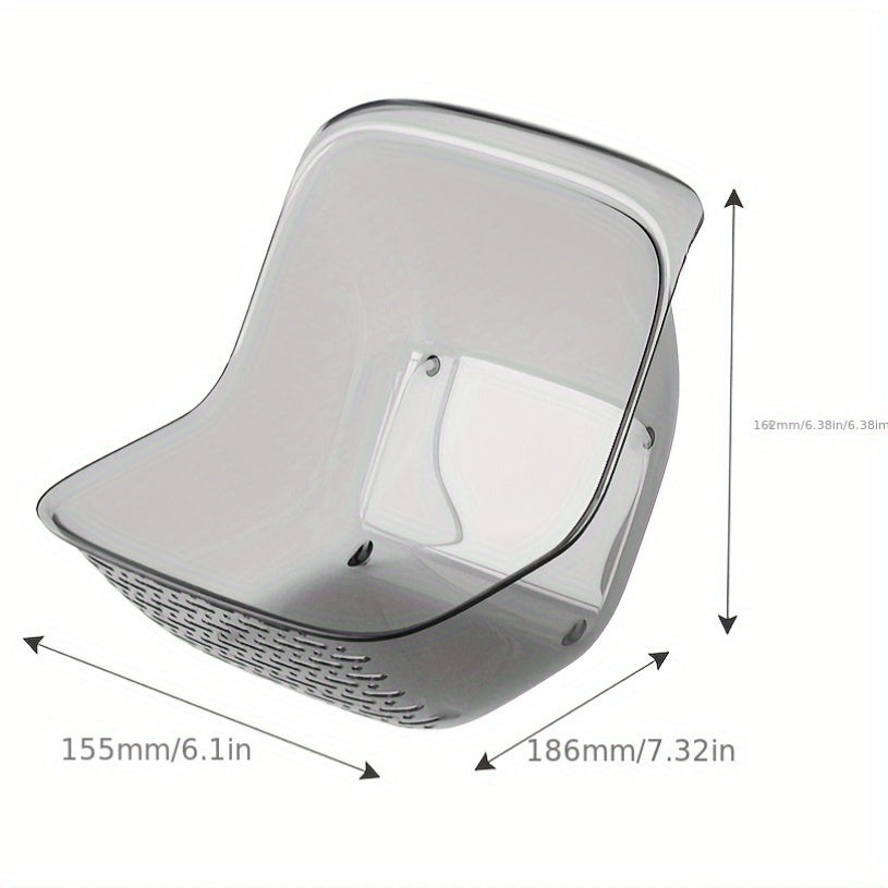 Black Plastic Colander Kitchen Strainer Basket Fruit Drainer Household Tool