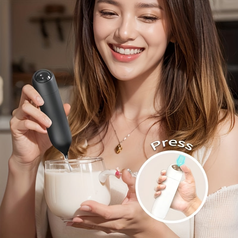 Electric Milk Frother Handheld Battery-Powered Foam Maker for Coffee Cappuccino Matcha Hot Chocolate
