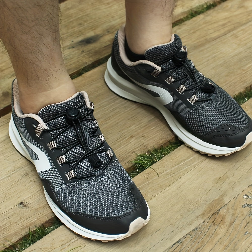 2PCS No-Tie Elastic Shoelaces for Sneakers Durable Stretchy Quick Lock