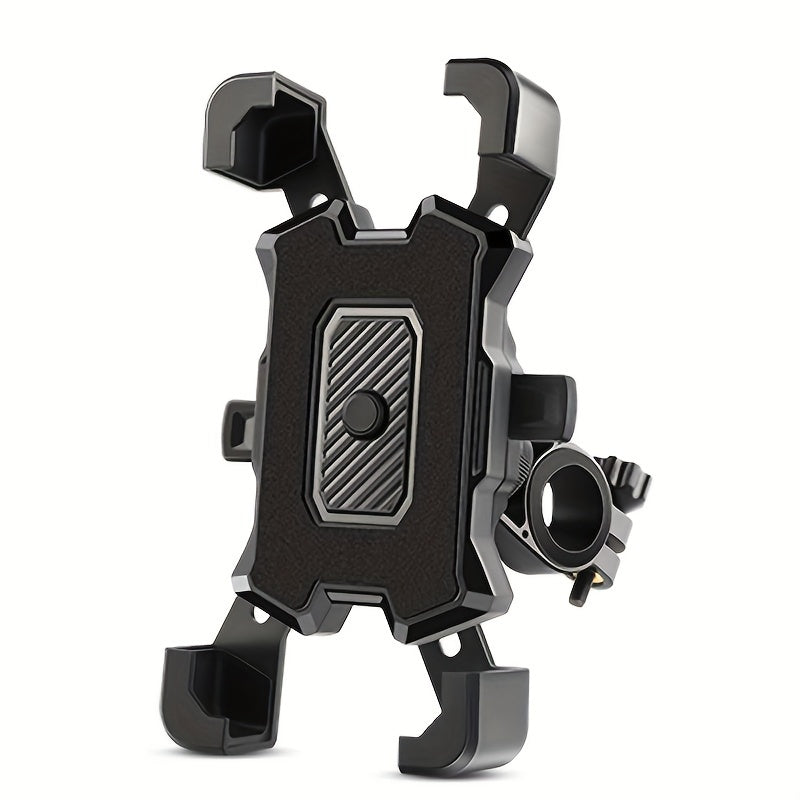 Motorcycle Phone Holder with Automatic Lock Four Claw Handlebar Mount for Bike