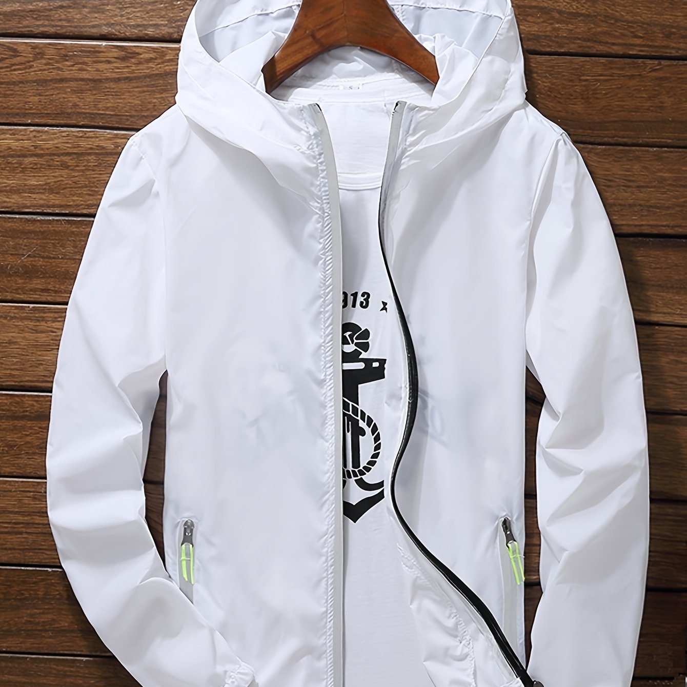 Unisex Summer Lightweight Water-Resistant Polyester Jacket with Sun Protection and Hood