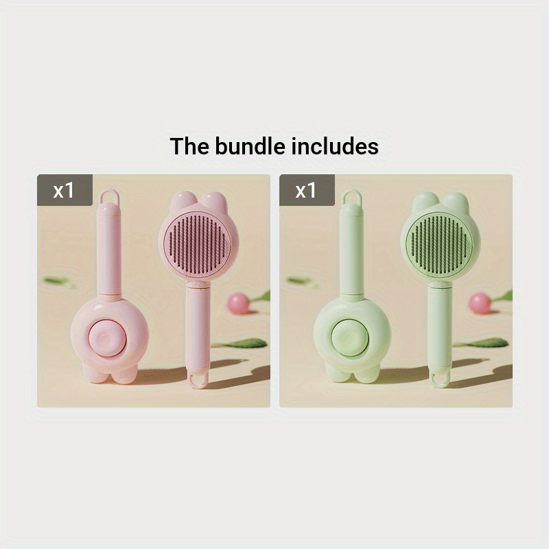 Self-Cleaning Slicker Brush for Cats and Dogs Stainless Steel Bristles Ergonomic Handle