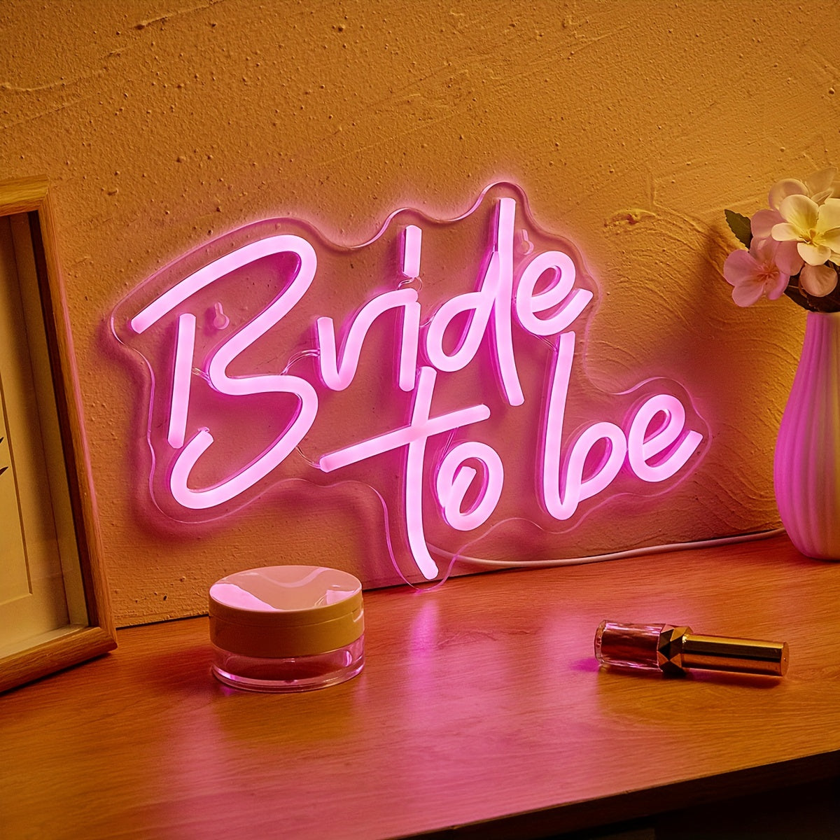 Bride To Be LED Neon Sign USB Powered Wall Decoration for Bedroom and Events