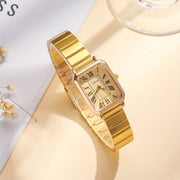 Women's Stainless Steel Square Watch Elegant Jewelry Accessory