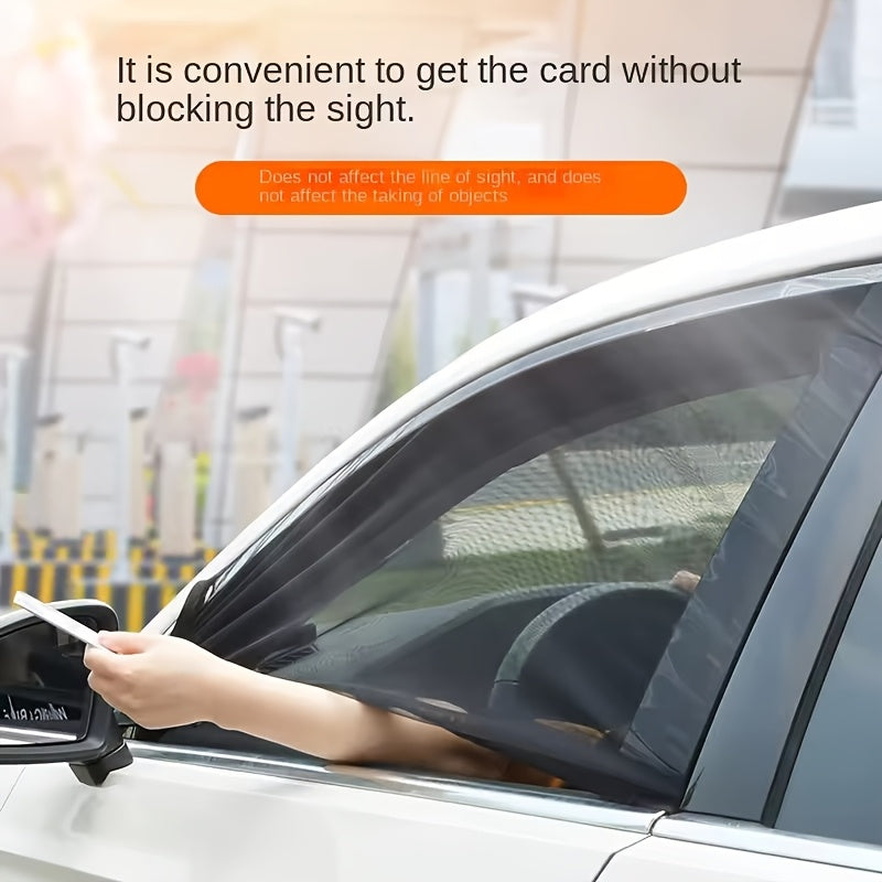 2/4 dona Avtomobil quyosh nuri himoya qilish tarmog'i UV himoyali oynani yopish uchun SUV avtomobil uchun mo'ljallangan mo'ylovlar tarmog'i