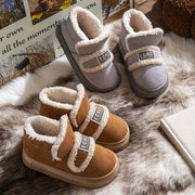 Women's Ankle Boots Minimalist High-Top Short Plush Lined Color Block