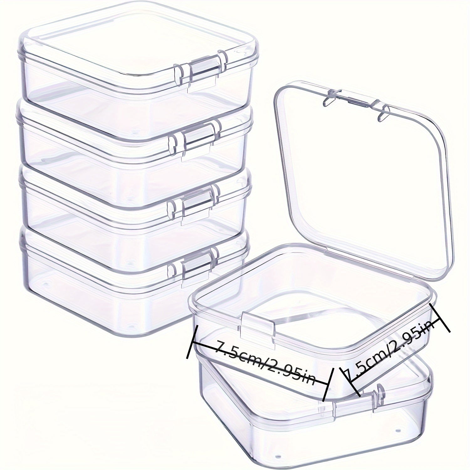 Mini caja de plástico para almacenamiento de objetos pequeños, cuentas, joyería y piezas de juego