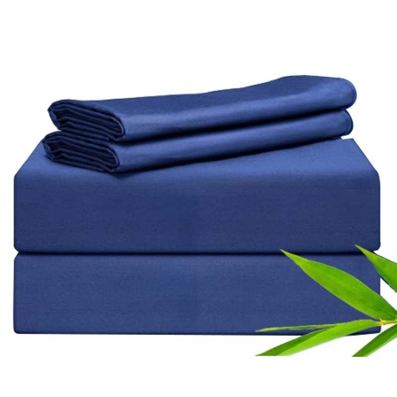 Luxuriously Soft Bamboo Fiber Bedding Set 4-Piece Hypoallergenic Machine Washable