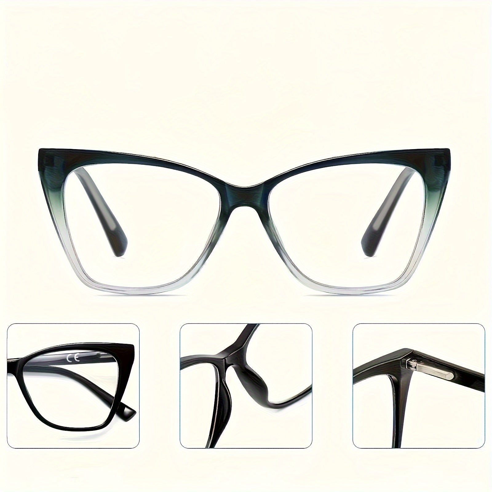 Retro Cat Eye Reading Glasses for Women with Computer Presbyopic Lenses +1.0 to +4.0