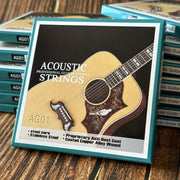 Stainless Steel Coated Copper Alloy Wound Acoustic Guitar Strings 010 Blue