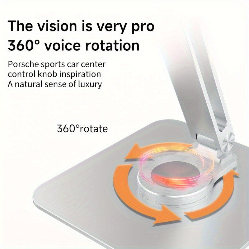 Aluminum Laptop Stand with 360° Rotating Base Ergonomic Adjustable Non-Slip