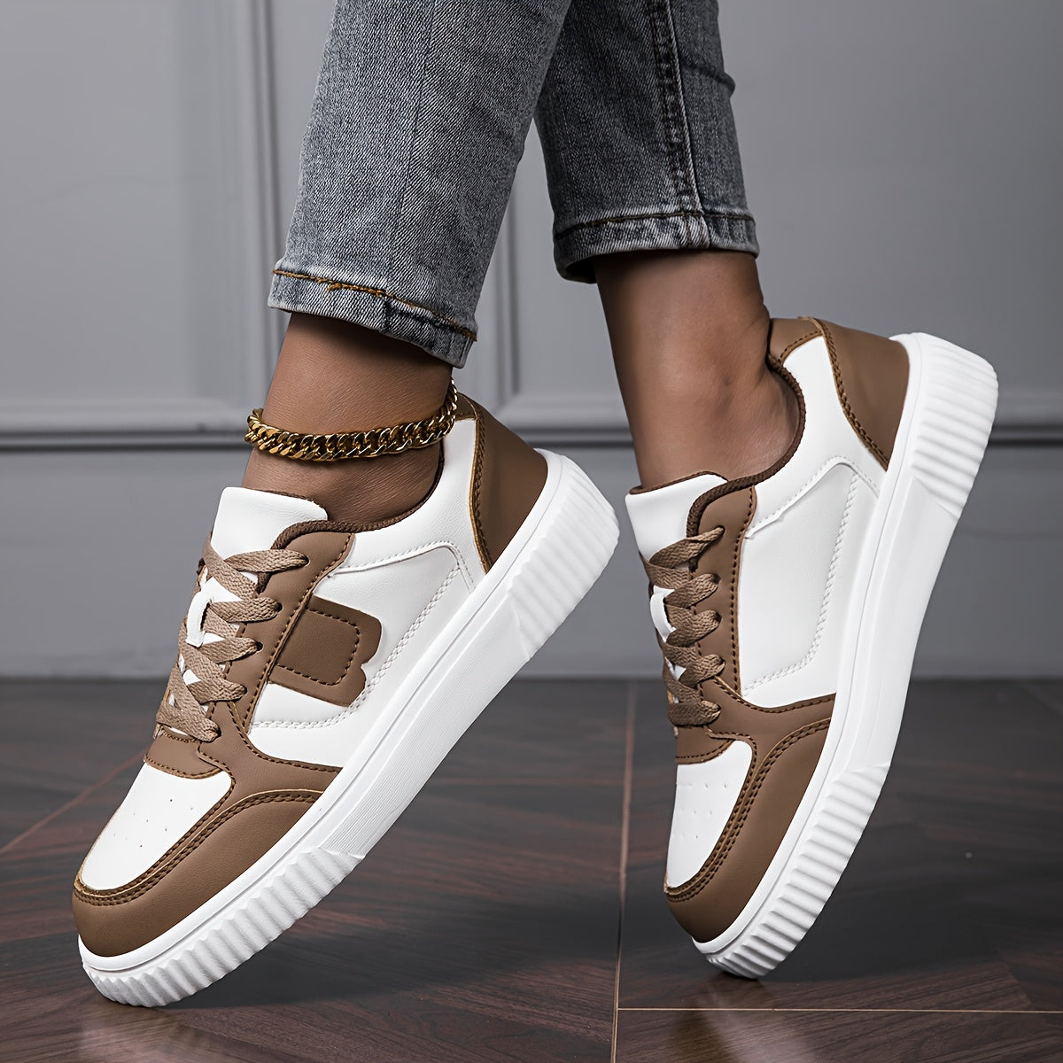 Women's Casual Sneakers White Light Pink Synthetic Low-Top Breathable Comfortable
