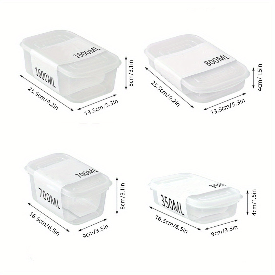 Multi-Size Plastic Food Storage Containers with Soft Lids for Meat Fruits Vegetables