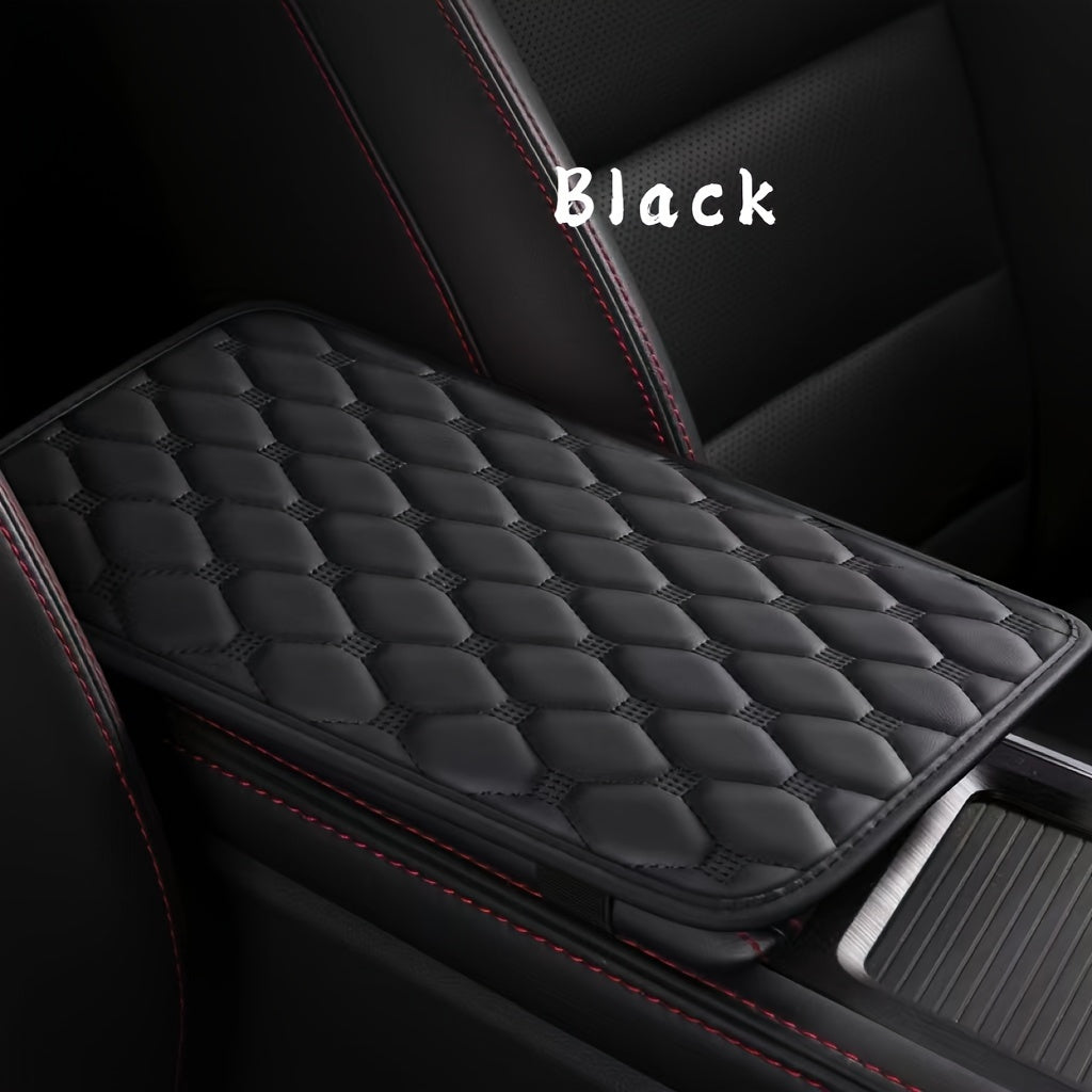 Подлокотник для автомобиля, кожаная стеганая подушка для всех автомобилей в красном, черном, сером, коричневом, зеленом и бежевом цветах
