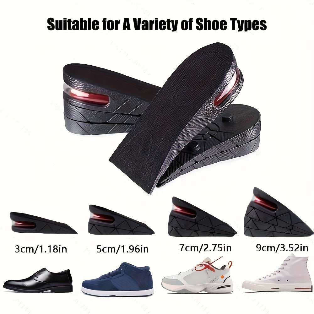 Unisex Height-Increasing Insoles Air Cushion Soft Bottom Invisible 2 Pack