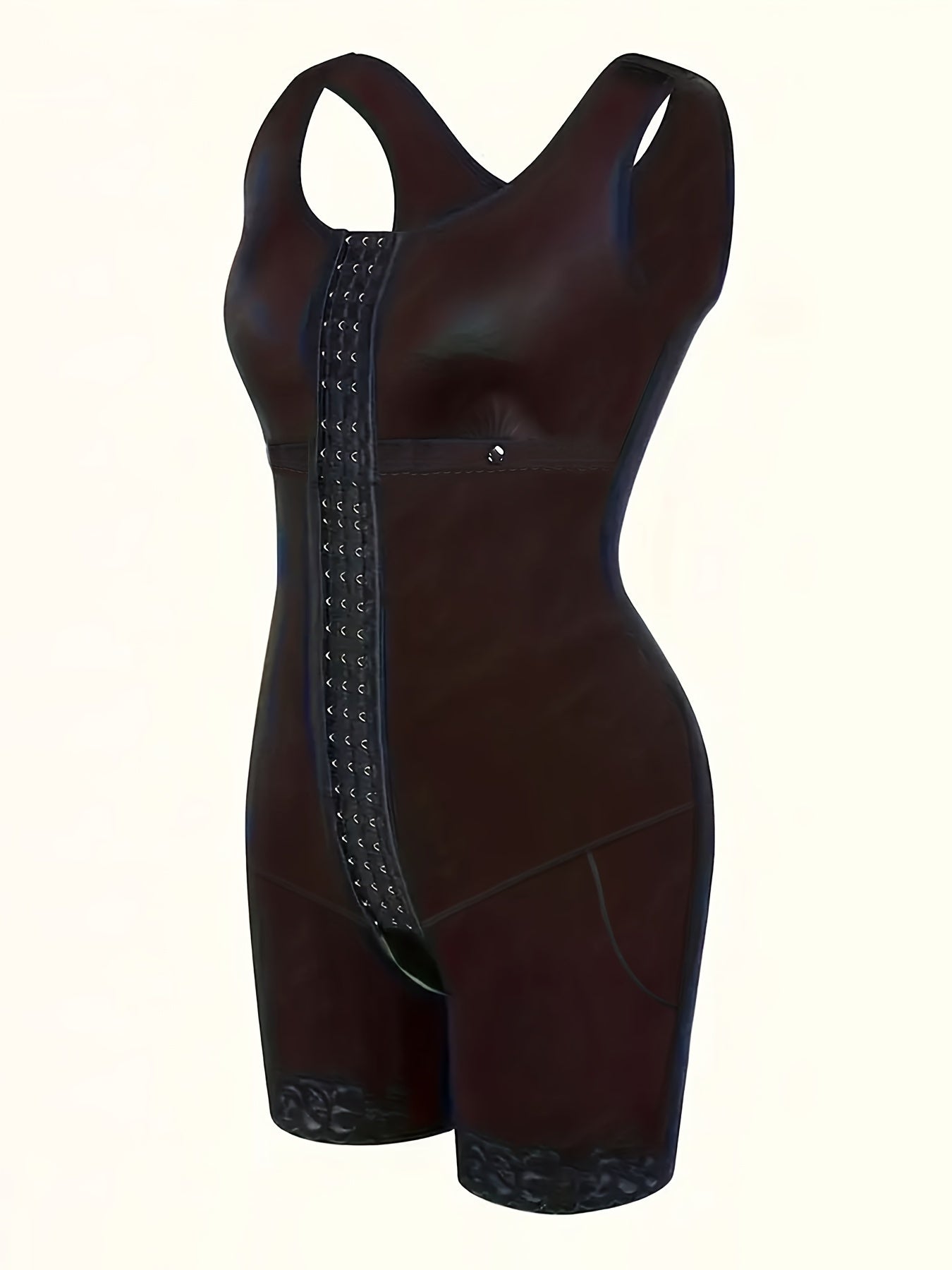 Plus Size Shapewear Bodysuit for Women Tummy Control Lace Open Crotch Nylon Spandex