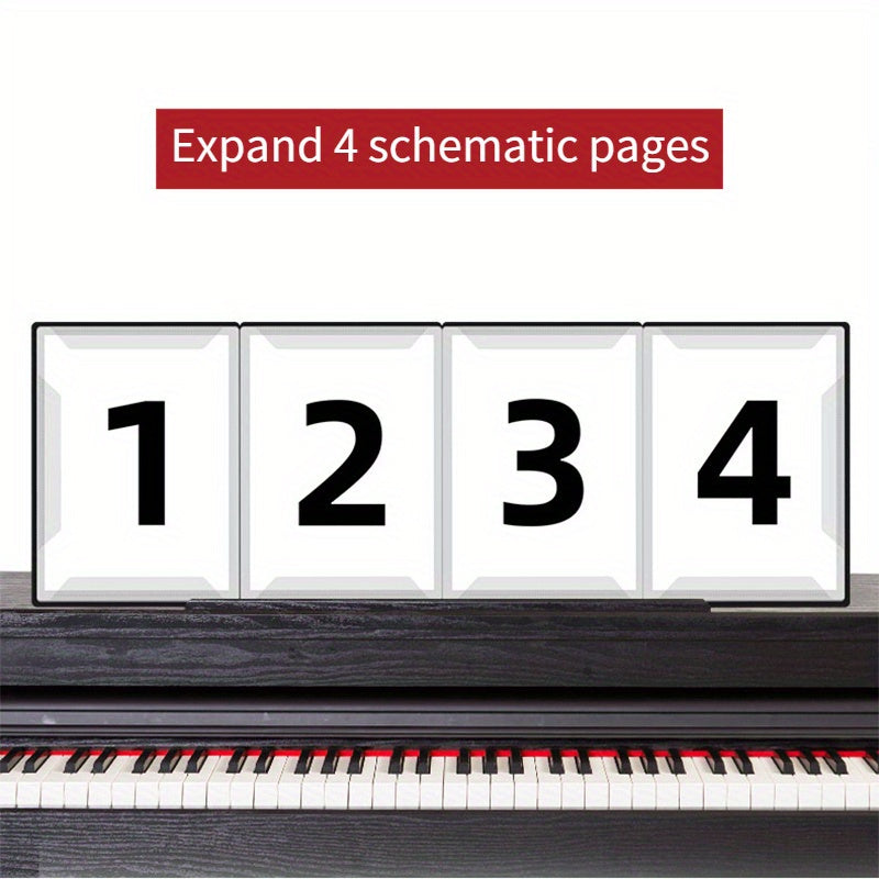 Adjustable A4 Size Piano Sheet Music Clip in White or Black ABS Material