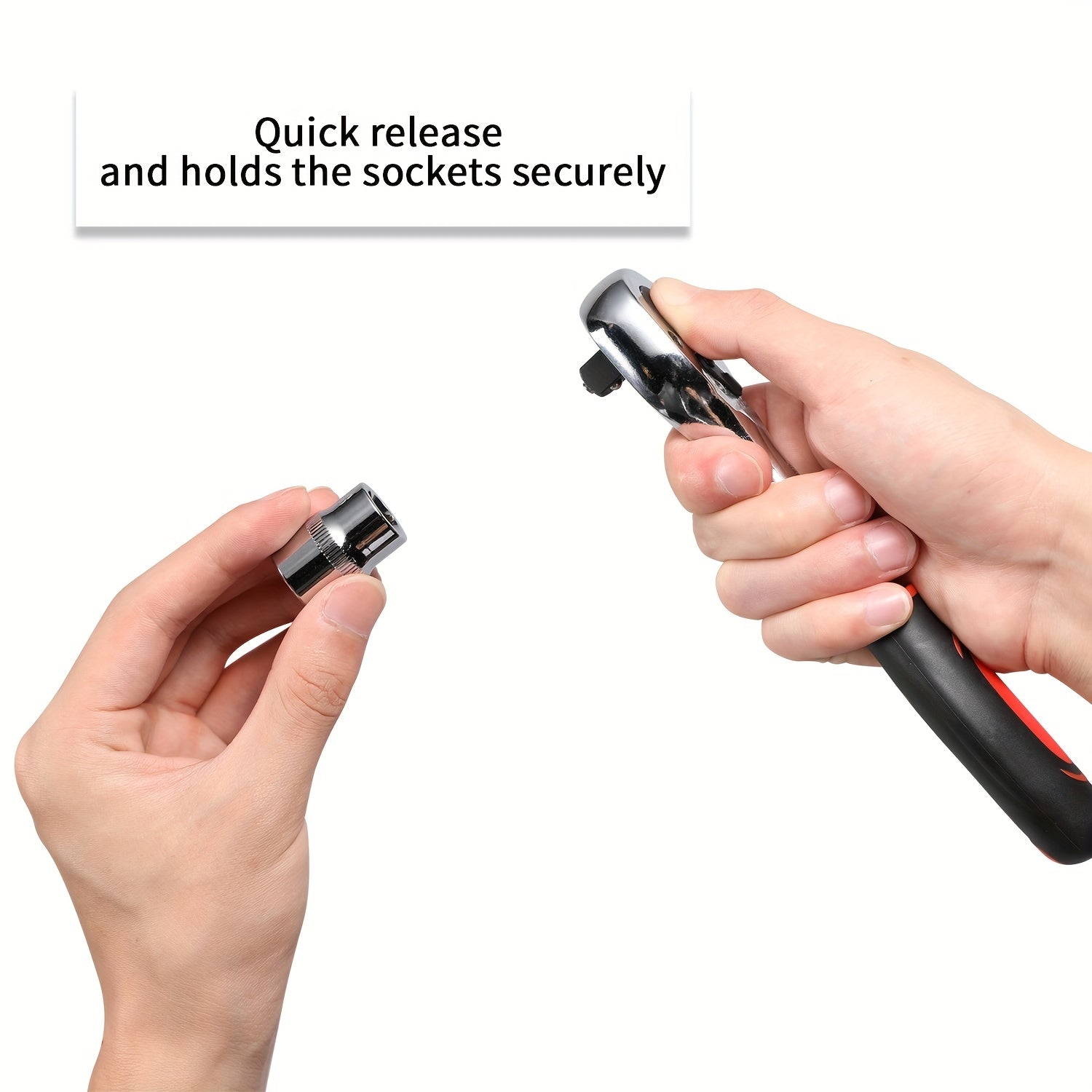 Kit de herramientas de reparación para coche y bicicleta de 46 piezas con juego de llaves de carraca y dados