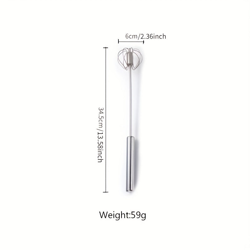 Stainless Steel Egg Beater Manual Whisk Mixer with 11 Speeds for Cream and Baking