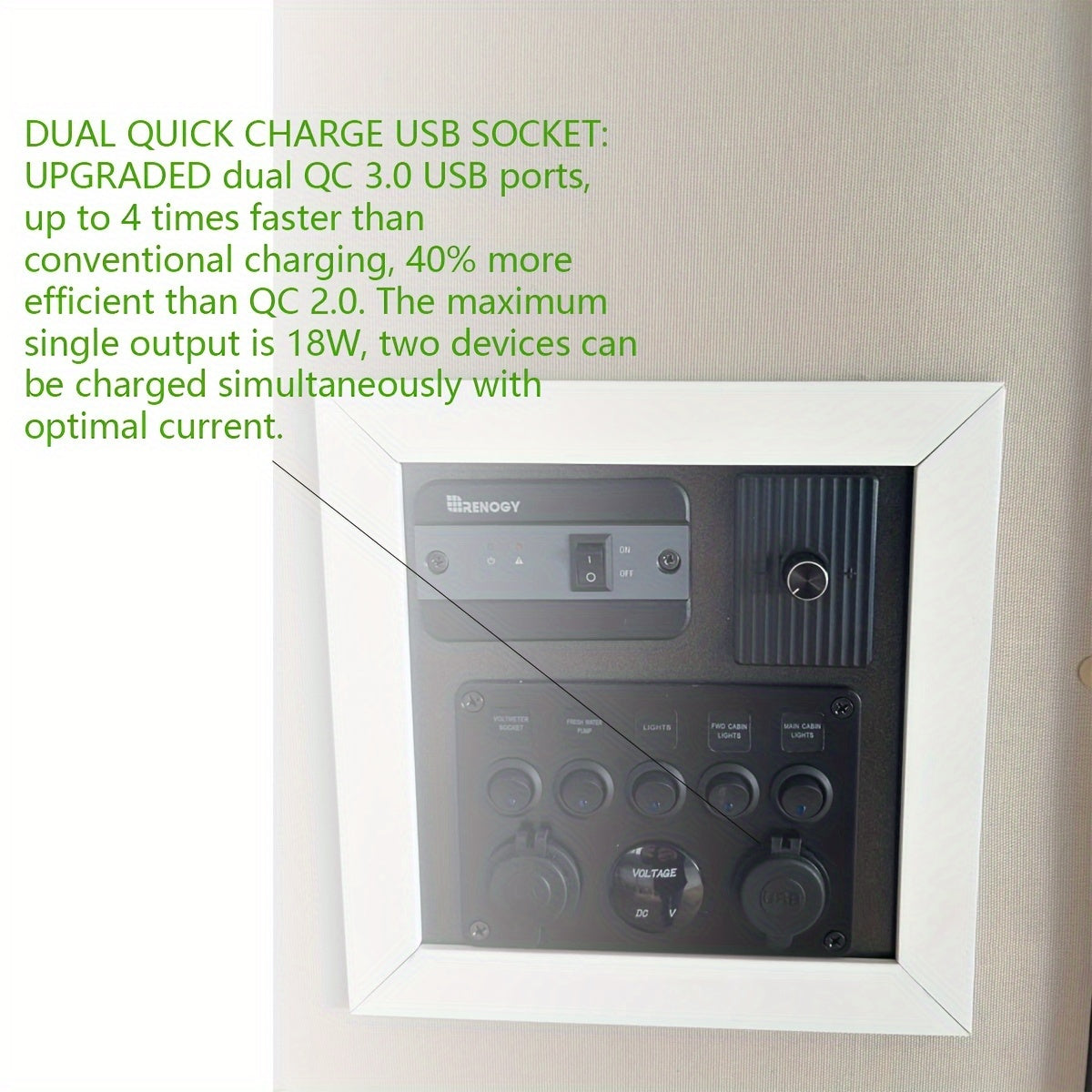 5 Sets Rocker Switch Panels with USB and Volt Meter for RVs Boats Trucks