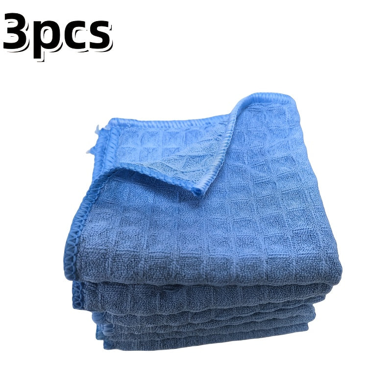 3-Pack Grey Coffee Machine Towels Durable Absorbent Non-Woven Polyester