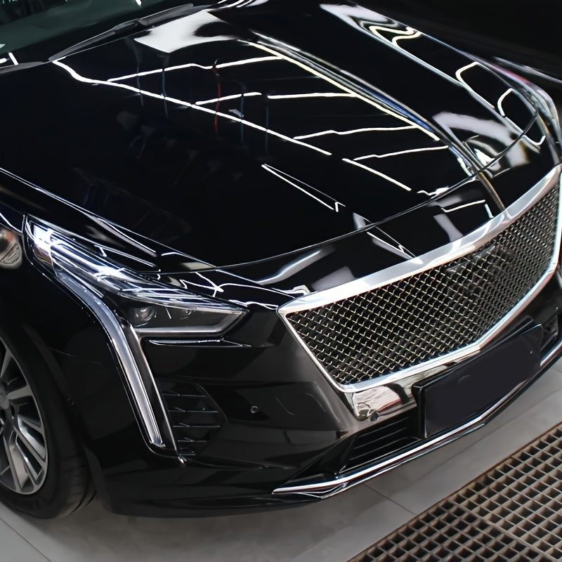 Avtomobillar, noutbuklar, telefonlar, mototsikllar uchun qora yaltiroq vinil avtomobil qoplamasi, 10-50 sm