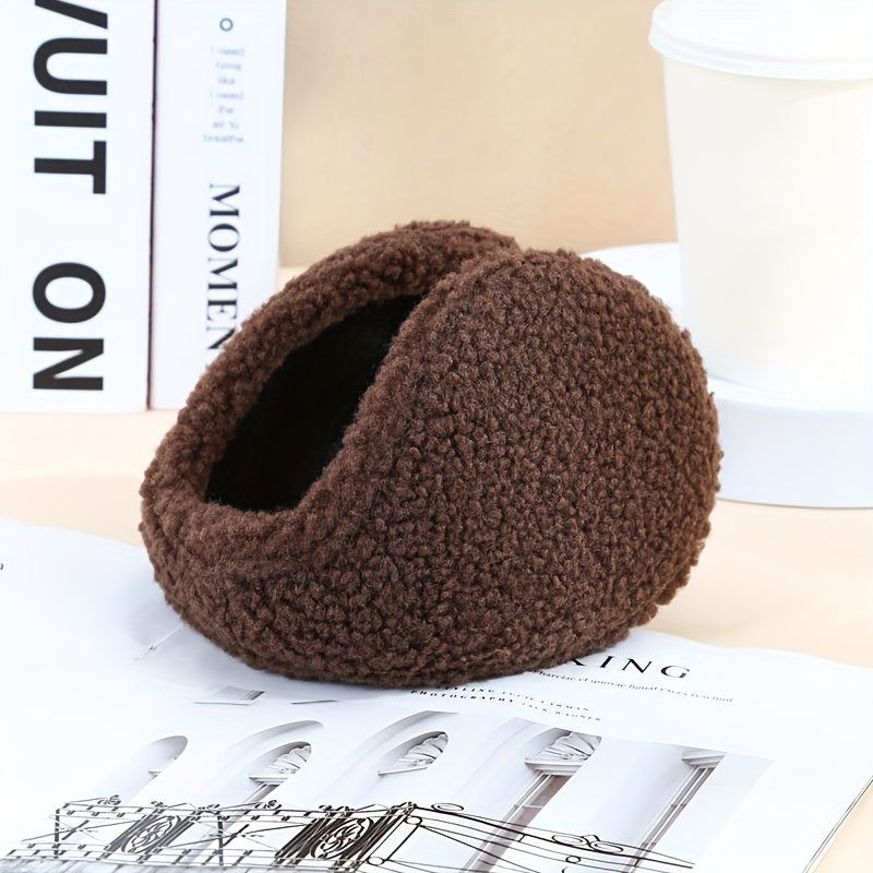 Warm Fleece Earmuffs for Men Women Stretchable Winter Ear Warmers Knit Design