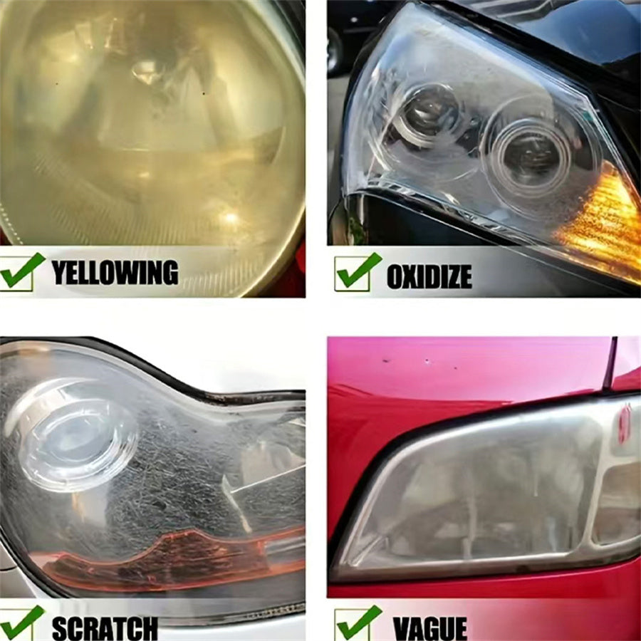 Car Headlight Restoration Paste for Brightness, Scratch Removal, Yellowing