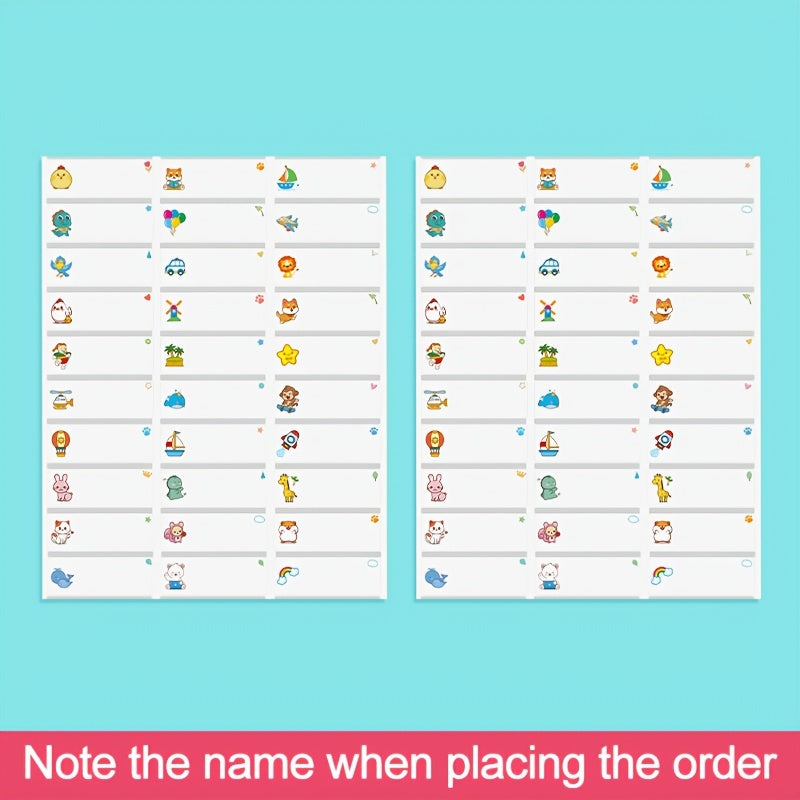 Transparent Name Labels Waterproof for School Office Scrapbooking 45-240 Pieces