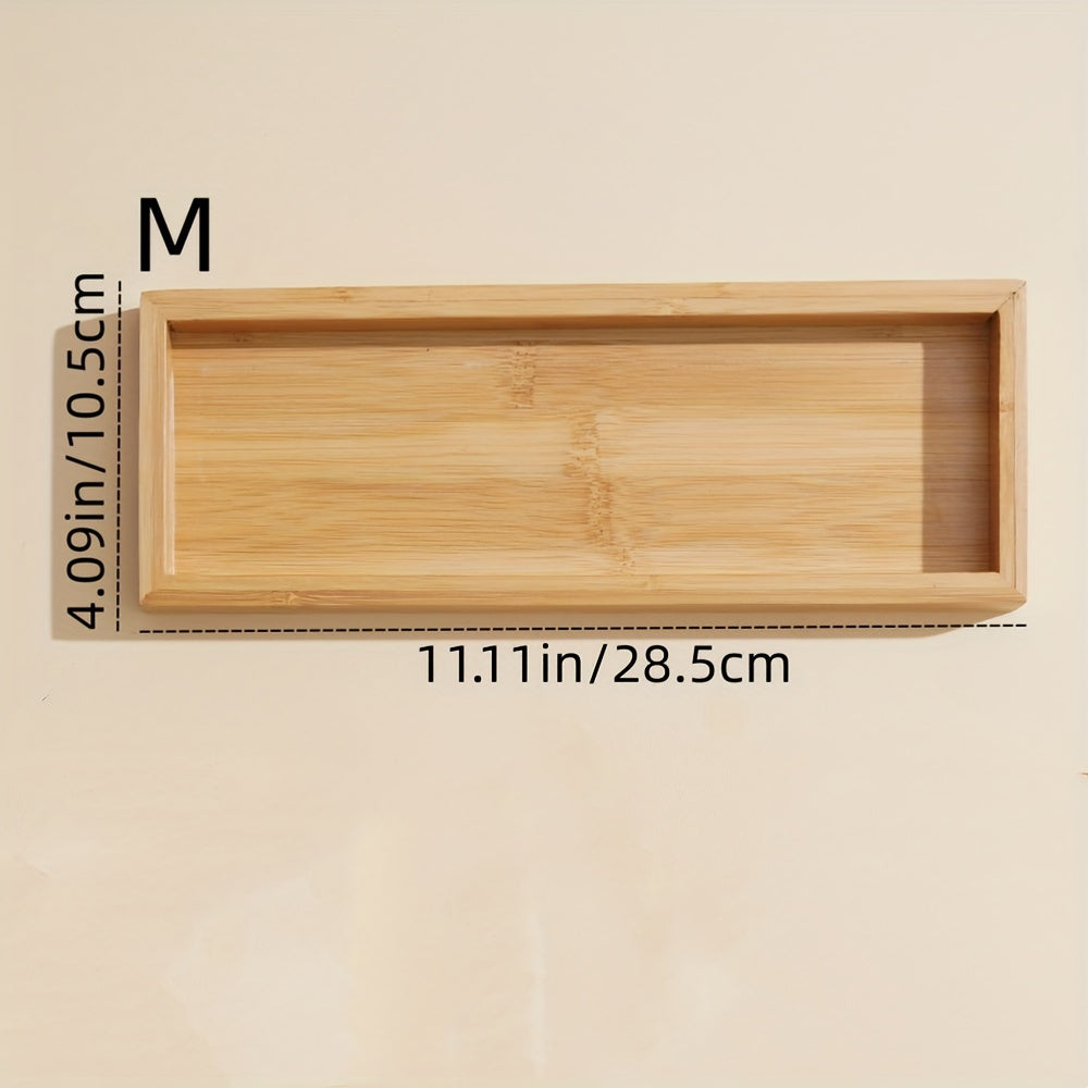 Набор подносов из бамбукового дерева 3 размера для хранения, организации, декора дома