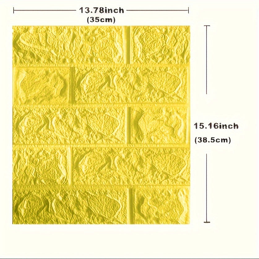 30 dona 3D g'isht devor stikerlari, uy va ofis uchun dekorativ devor decalari