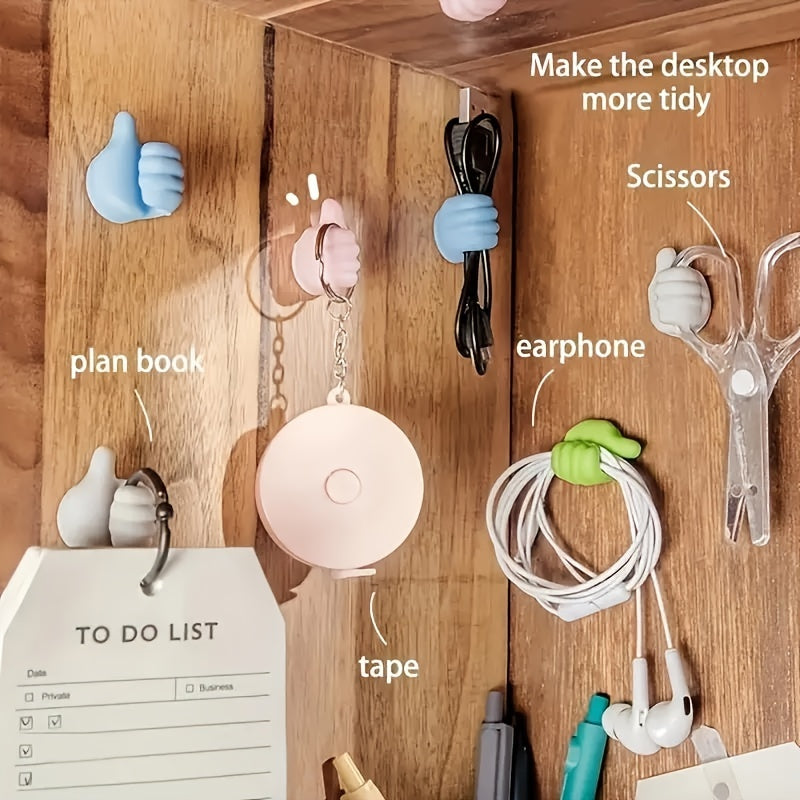 Paquete de 10 ganchos de plástico para utilidad en dormitorios, cocinas y habitaciones. Fácil de montar en la pared