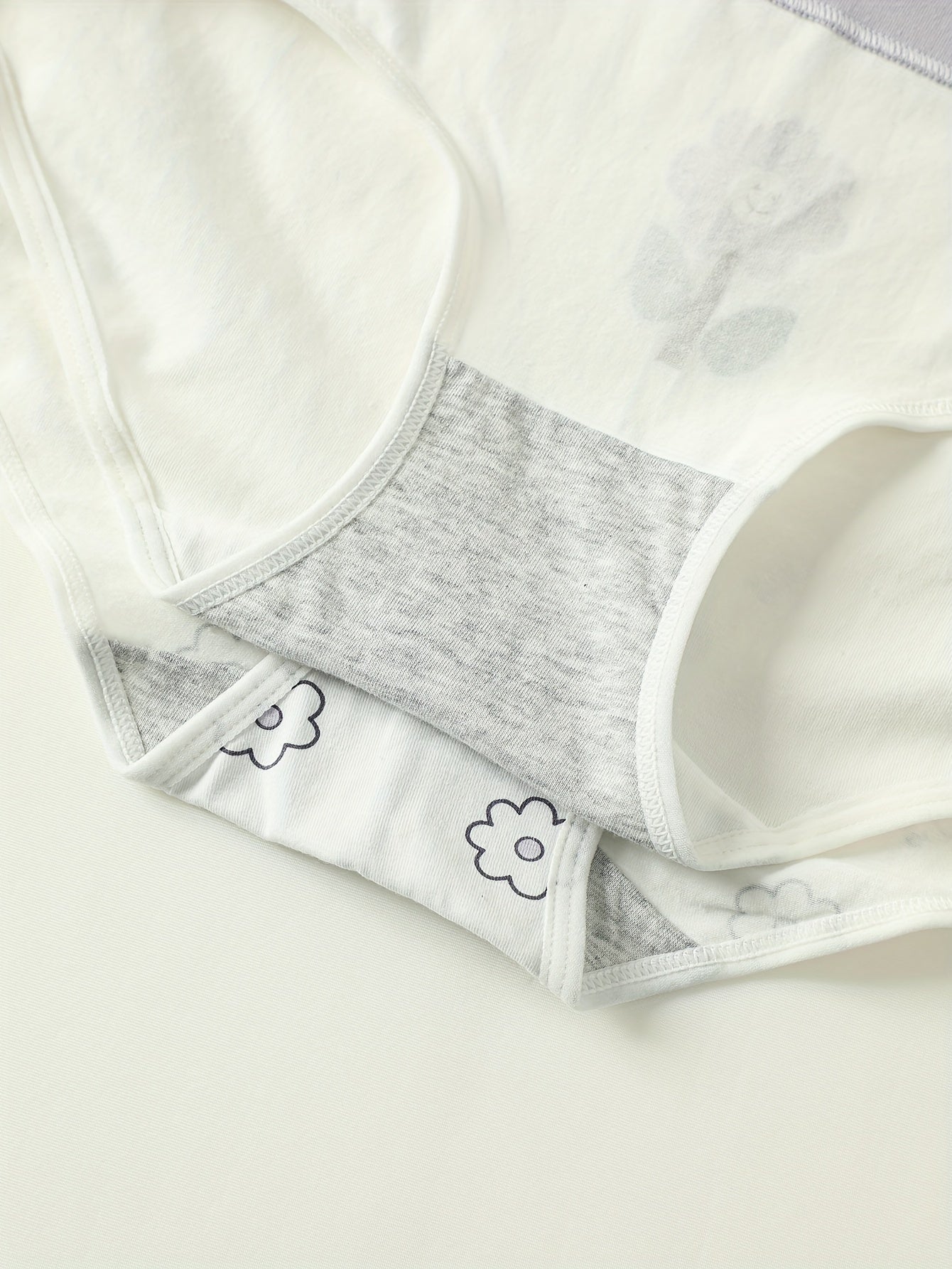 Women's Cotton Printed High-Waisted Shorts 4-Pack Butt-Lifting Waist-Training Autumn Winter