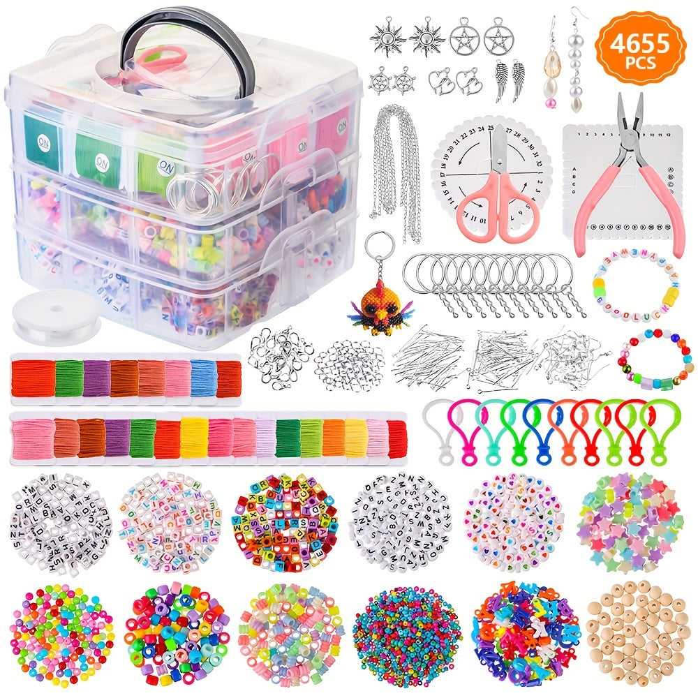 Jewelry Making Supplies Acrylic Alphabet Bead Set for DIY Jewelry Crafting
