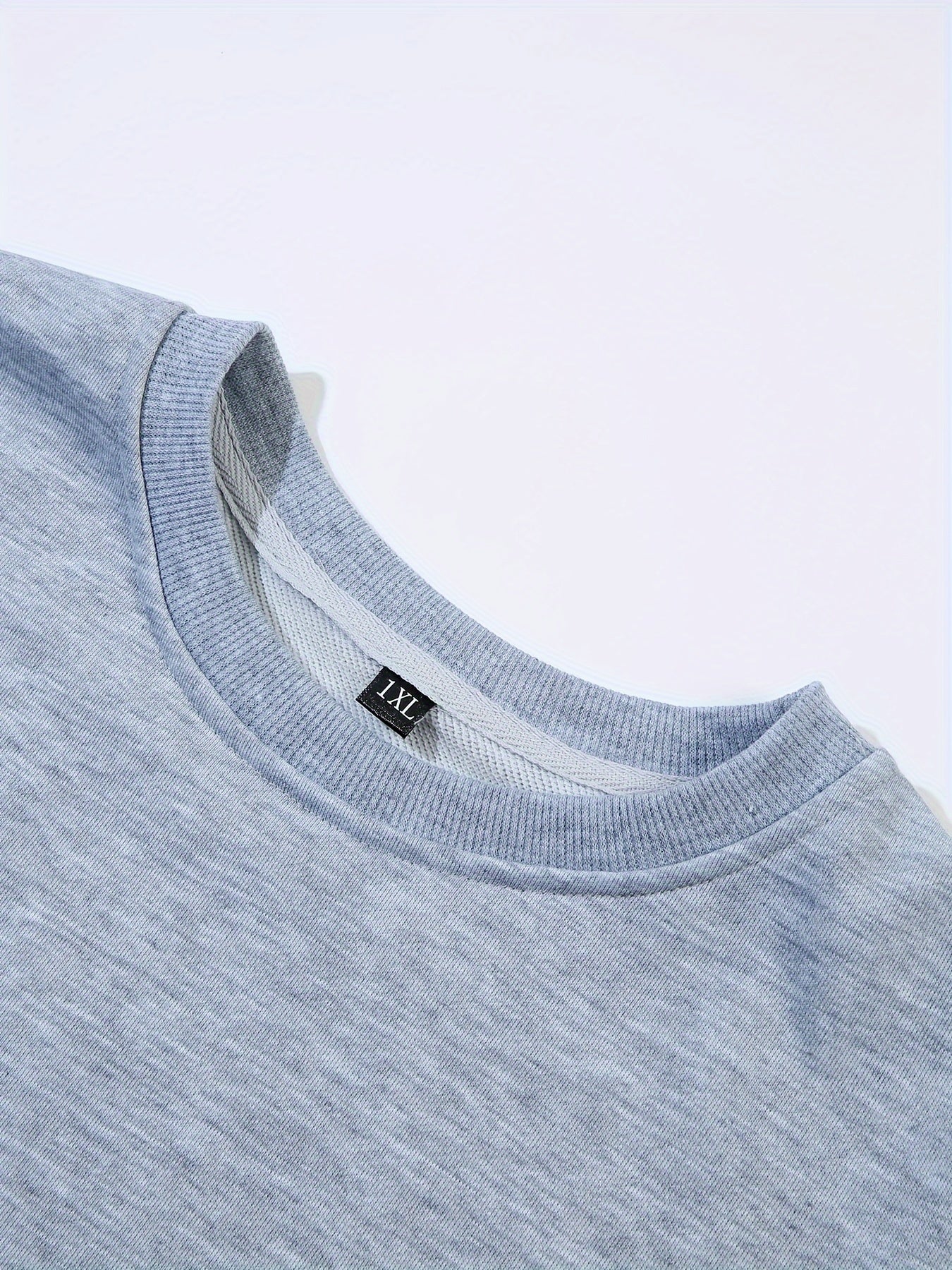 Plus Size Women's Love Print Sweatshirt Casual Long Sleeve Crew Neck