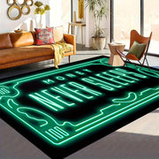 Money Never Sleeps Rug Non-Slip Waterproof Machine Washable Home Decor