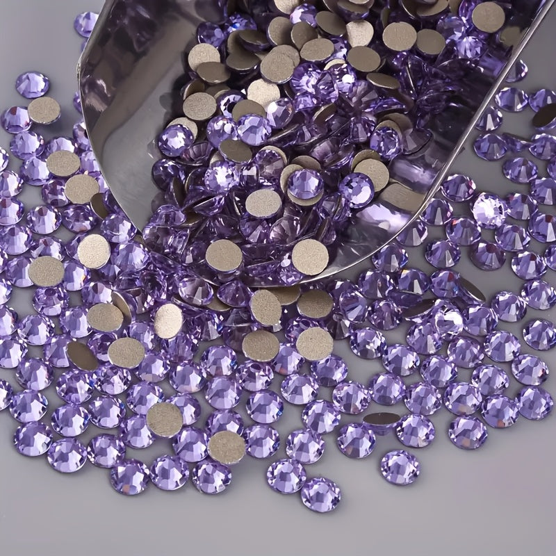 1440 diamantes planos de cristal claro para manualidades, arte de uñas, calzado, ropa, joyería y decoración