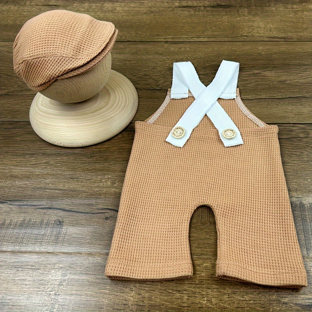 Newborn Baby Photography Props Set Knitted Hat and Body Suit
