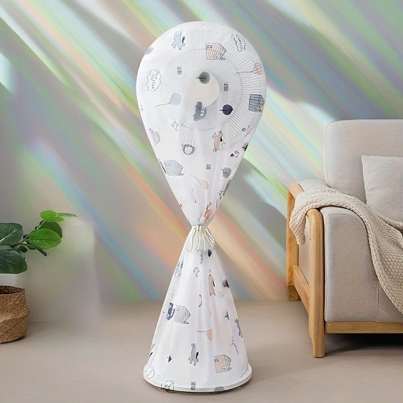 Uzoq muddatli polyesterdan tayyorlangan elektr ventilyatorining chang qopqog'i, vertikal va pol modellari uchun himoya qiladi.