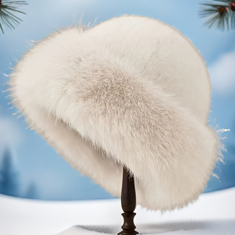 Women's Winter Hat Faux Fur Warm Ear Protection Lightweight Polyester Blend