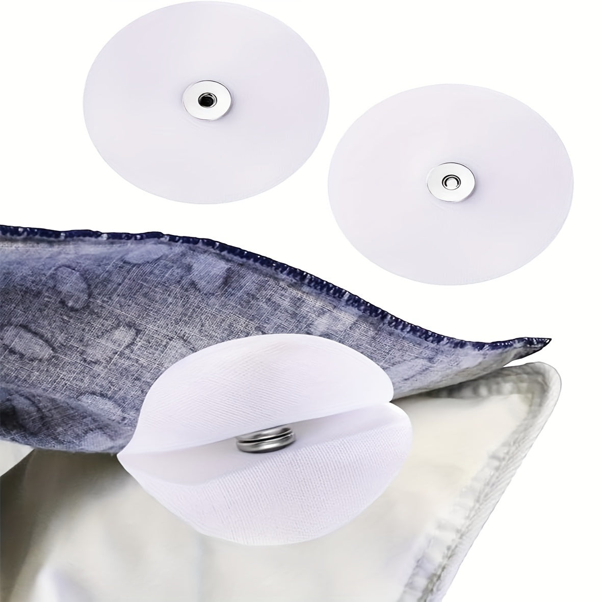 Set of 16 White Duvet Cover Clips, Easy-to-Use Fasteners for Bedding