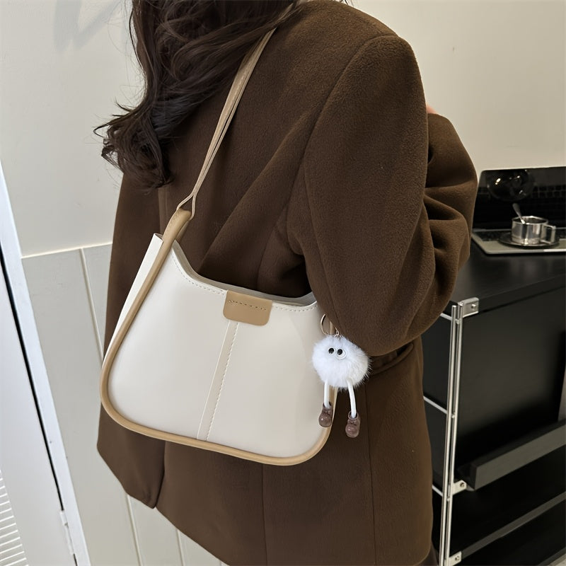 Women's Large Tote Bag with Zipper Closure for Work and Commute in Black White Coffee