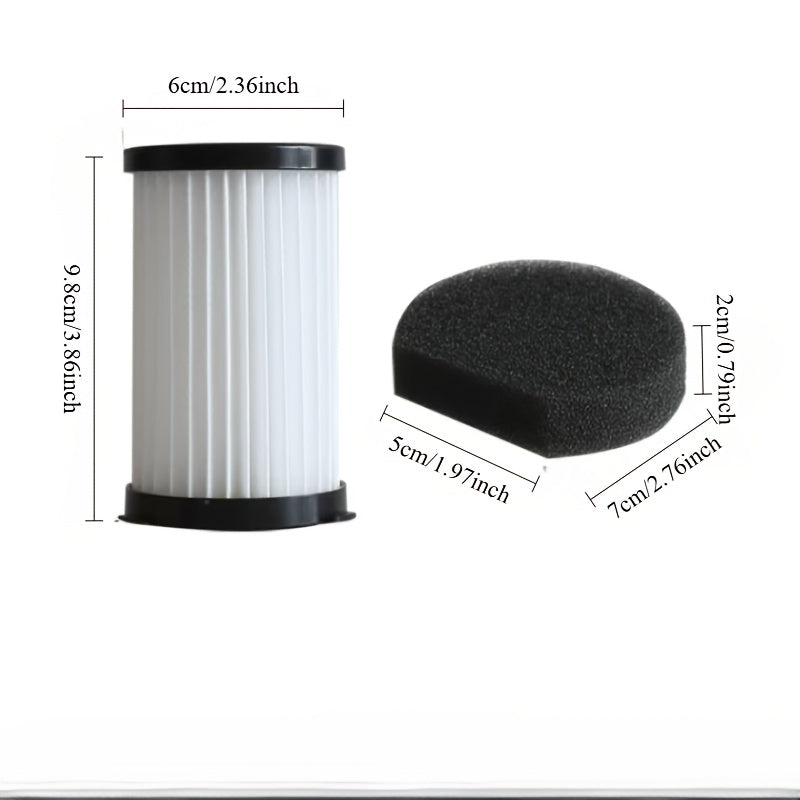 HEPA Filter Replacement for Vacuum Cleaners Black Plastic Frame White Pleated Cartridge Cylindrical Terylene Air Purifier